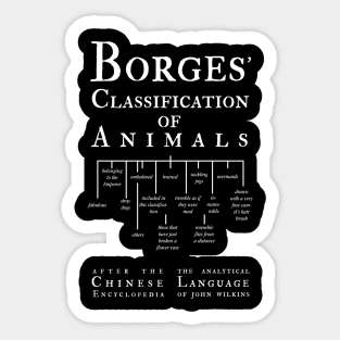 Jorge Luis Borges Inspired T-Shirt: Dive into the Analytical Language World! Sticker